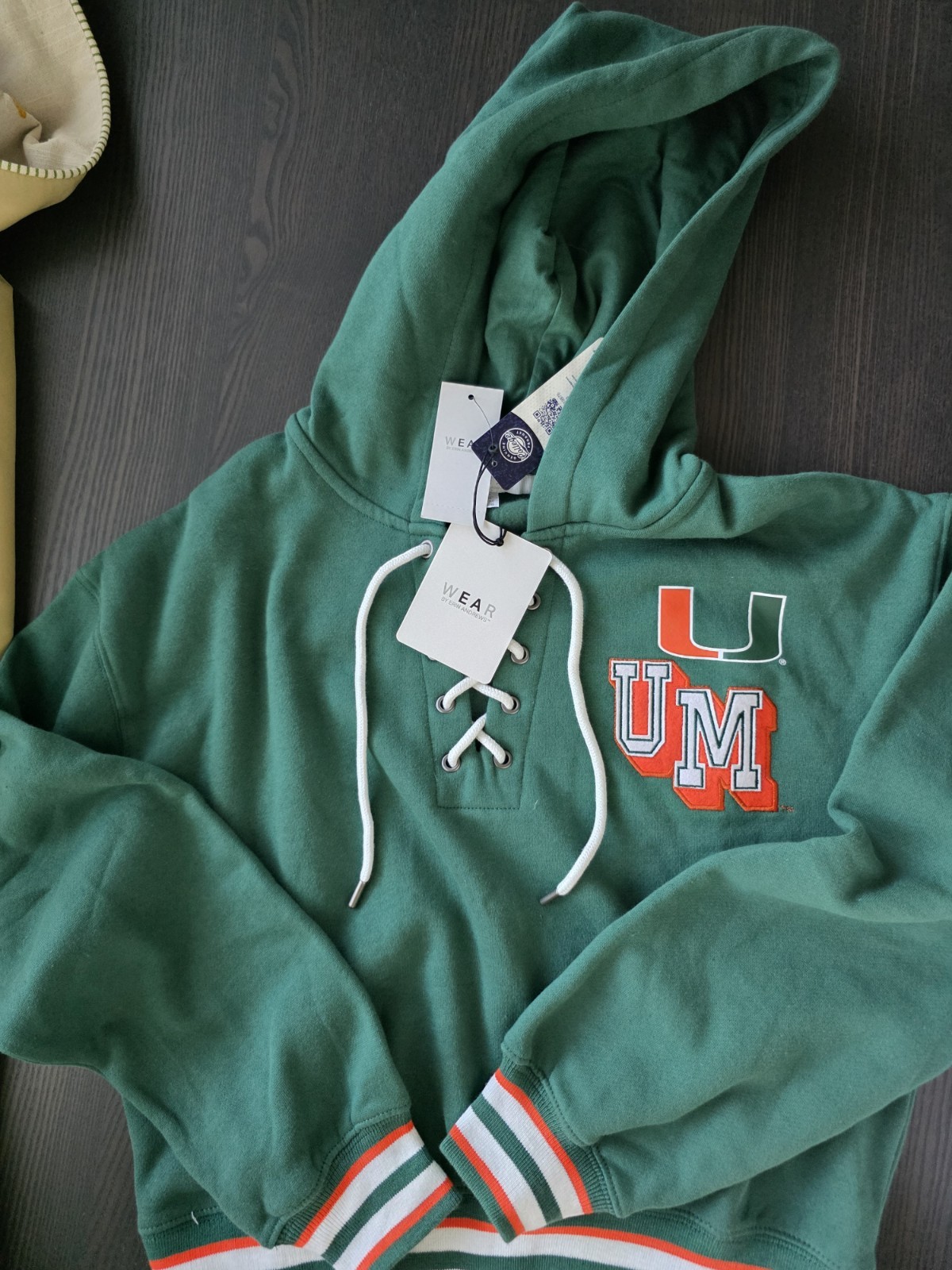 University of Miami Hurricanes Hoodie Size Medium NWT Wear by Erin Andrews