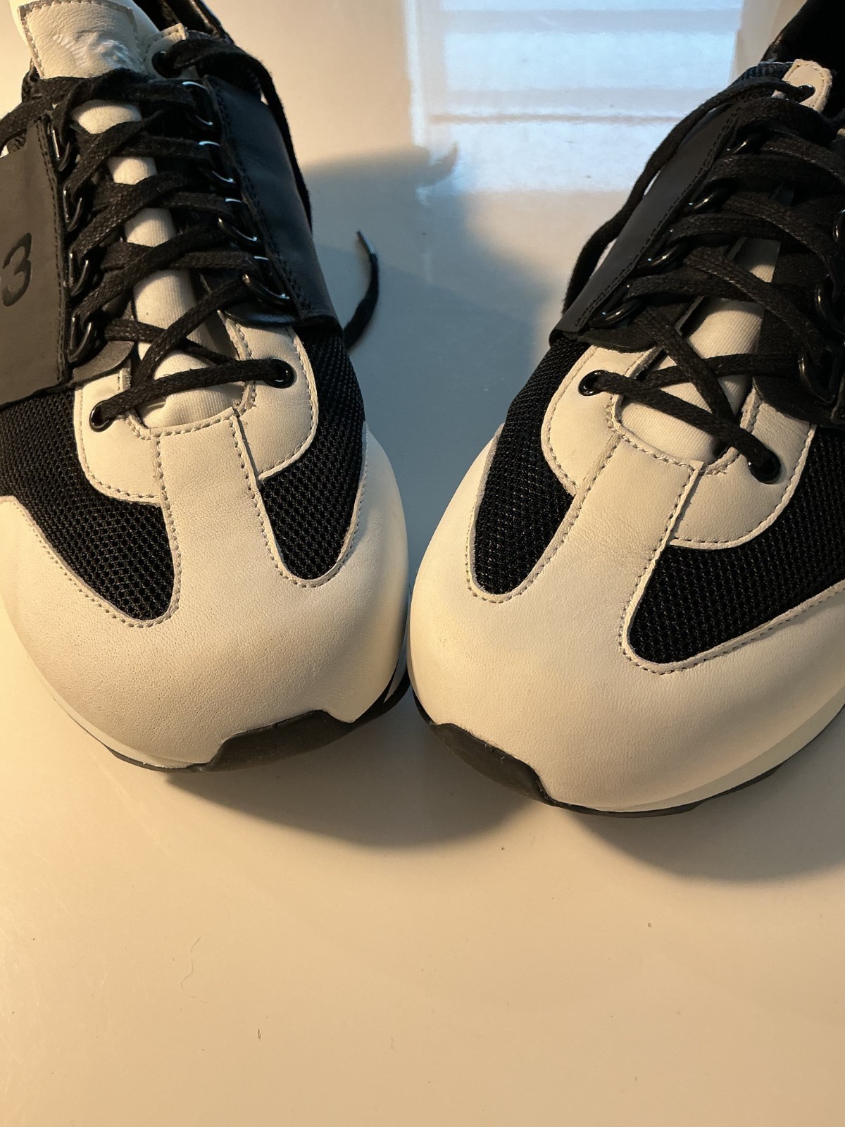 Y-3 Rhita Sport CG3198 Women’s Size 10 Black/White Sneakers w/ Box Dust Bags Tag