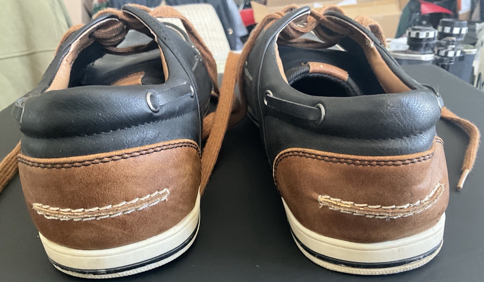 SONOMA GOODS FOR LIFE MENS BLACK CASUAL LACE SHOES SIZE 10 VERY NICE CONDITION