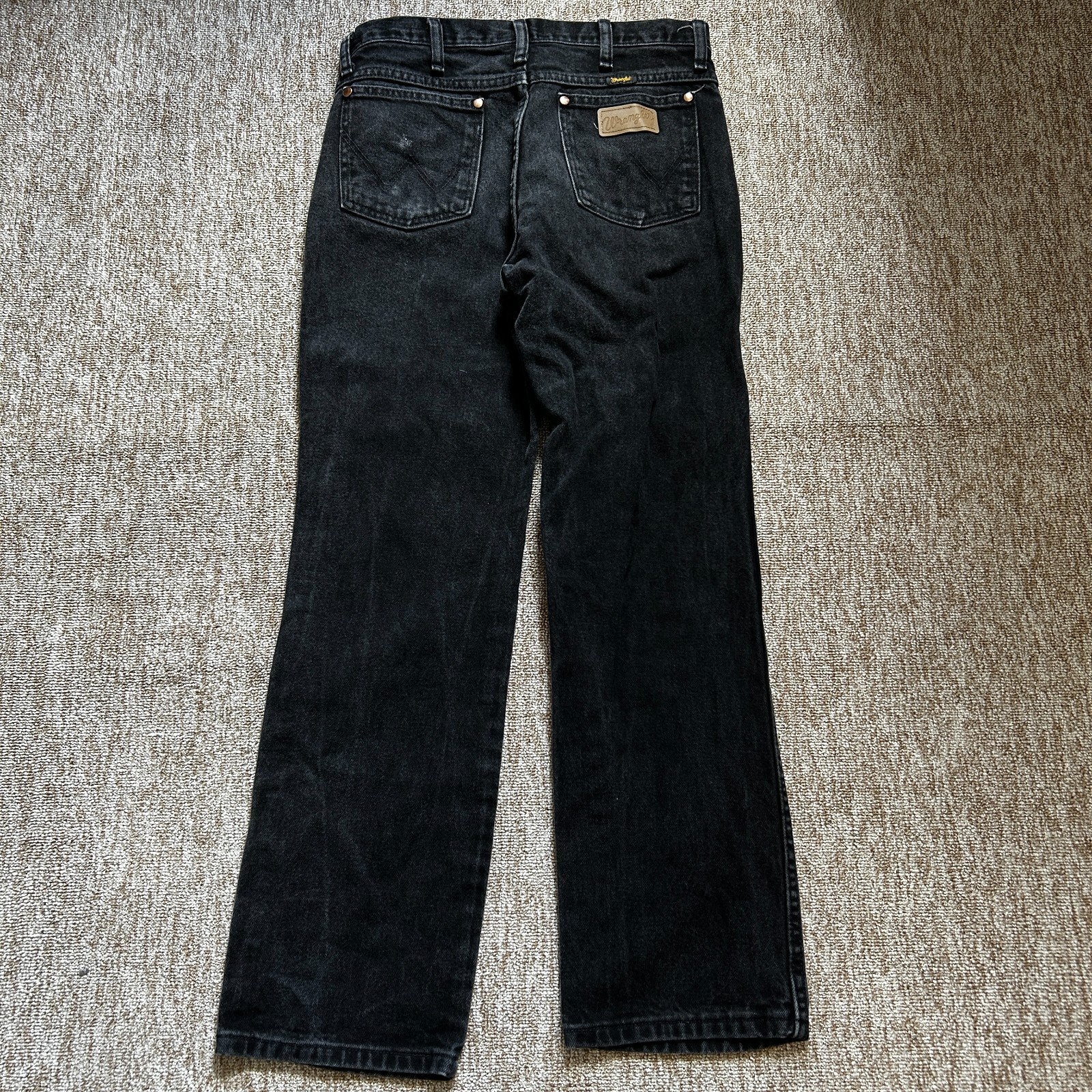 Wranger 936WBK Jeans Mens W32 L30 Black Regular Fit Straight Leg Denim