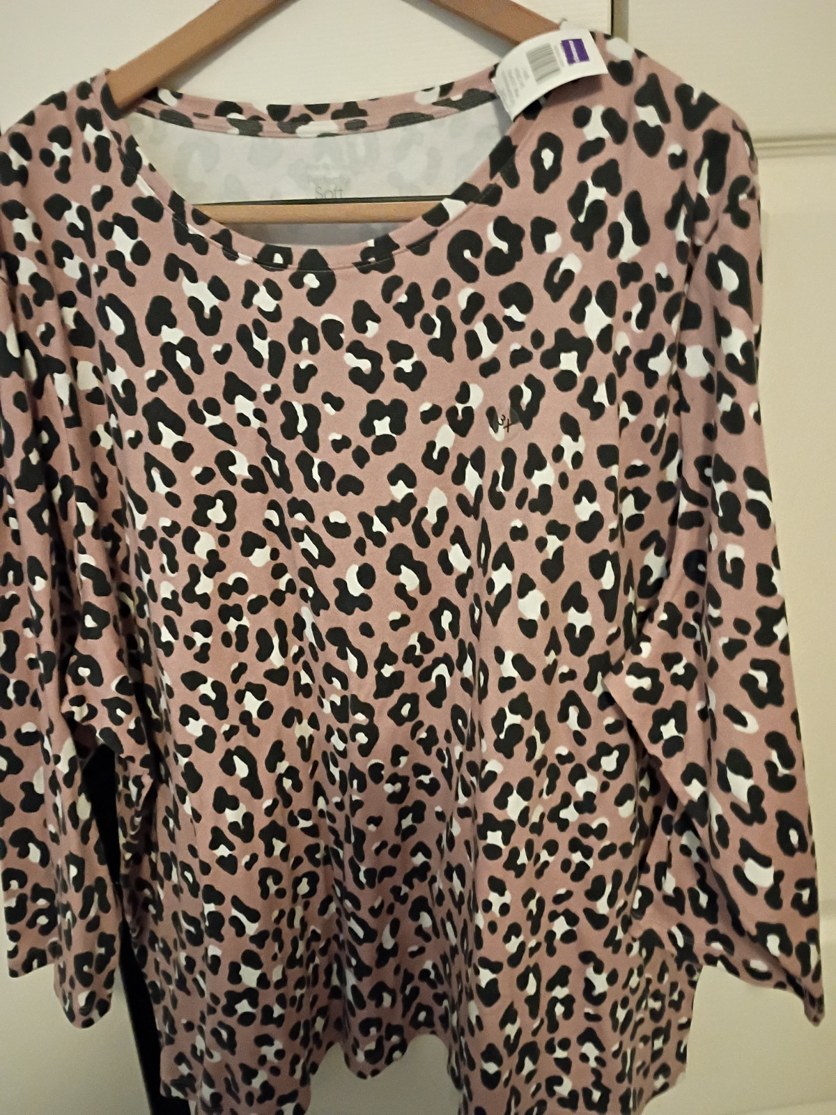 Top,Kim Rogers,Size 3x,Pink Multi,New With Tags