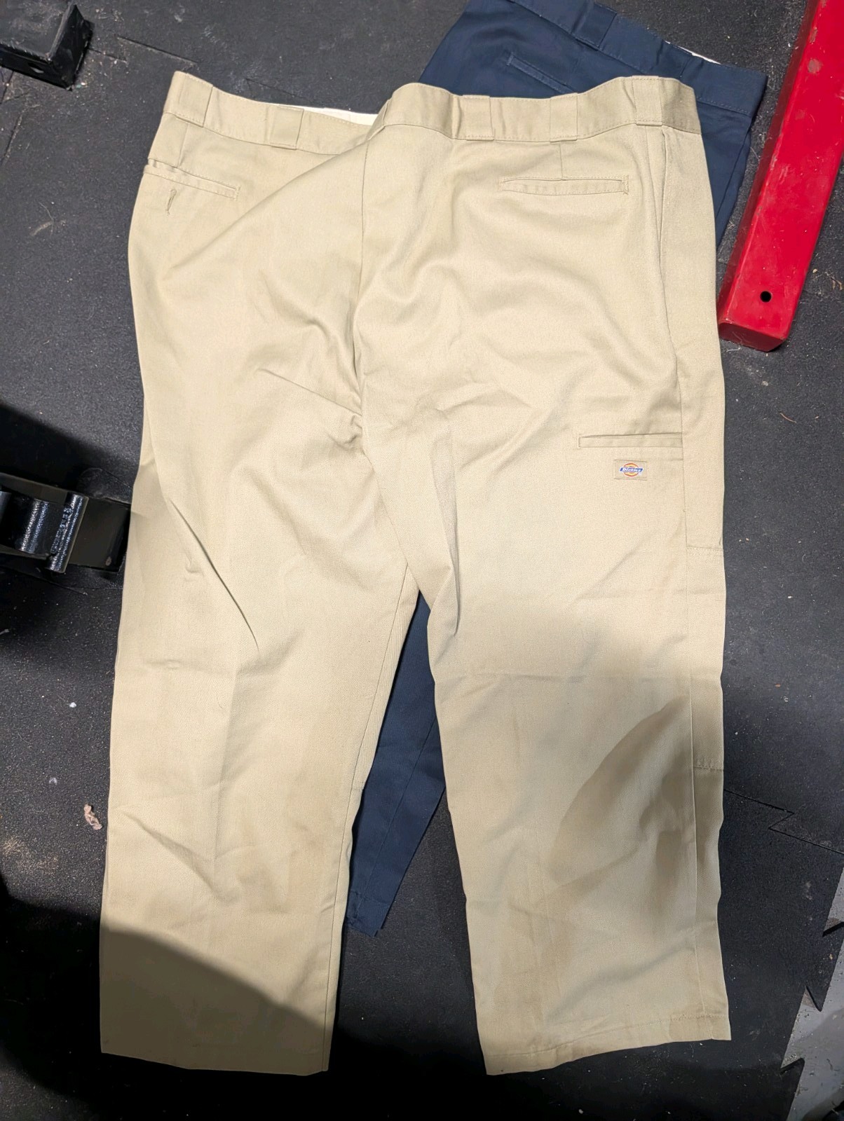 Dickies Double Knee Work Pants Loose Fit Mens Big & Tall 52×30 Khaki&Navy