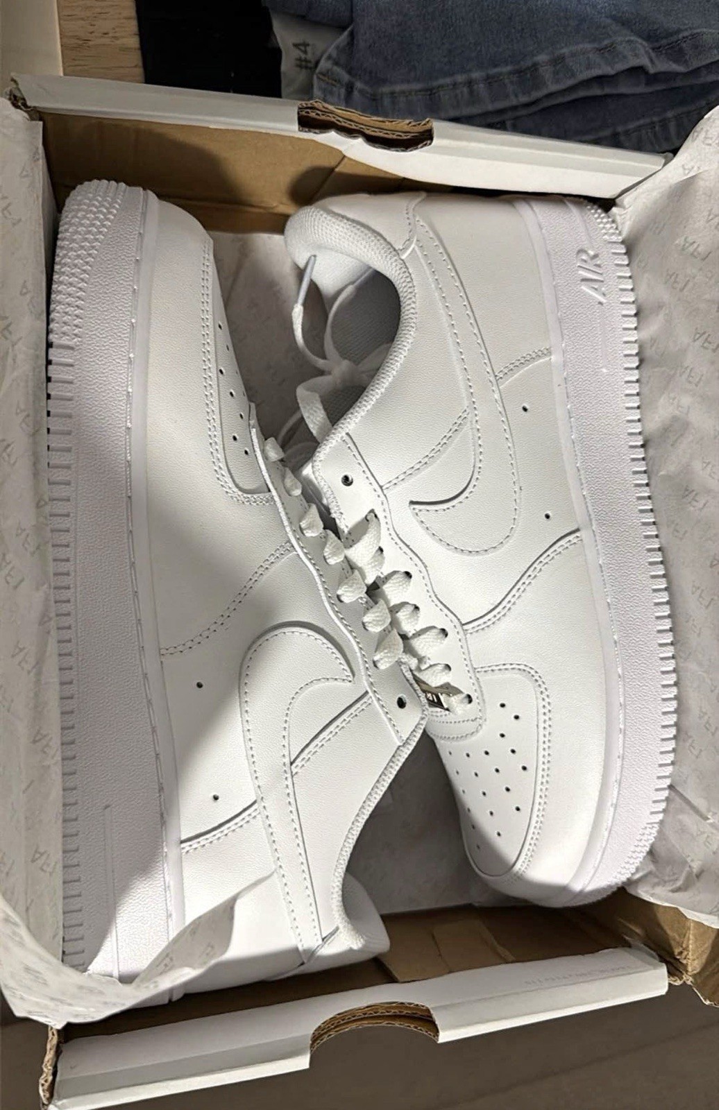 Nike Air Force 1 Low Top White Men’s Lace-Up Athletic Sneakers