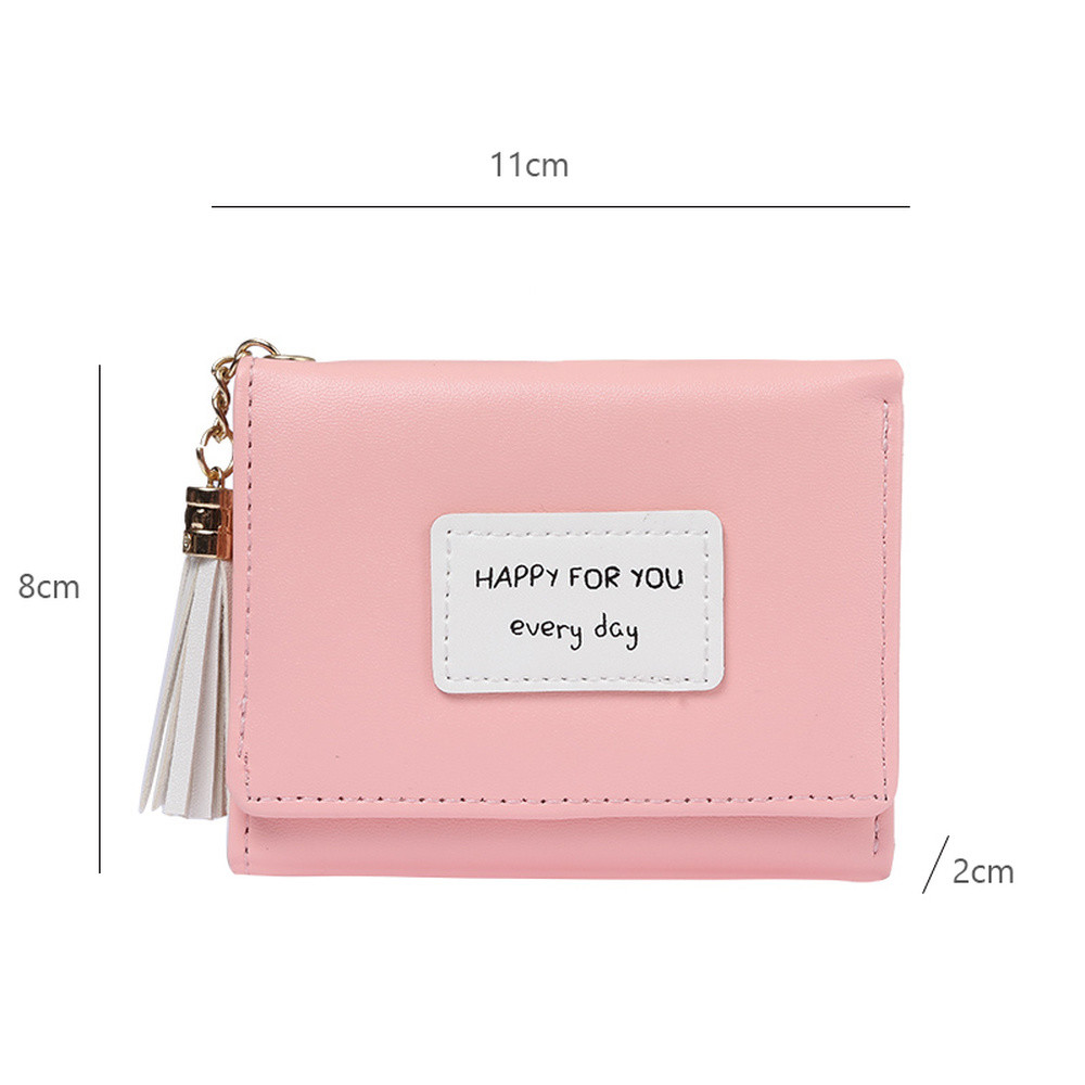 RFID Blocking Women Small Leather Wallet Credit Card Holder Mini Trifold Purses
