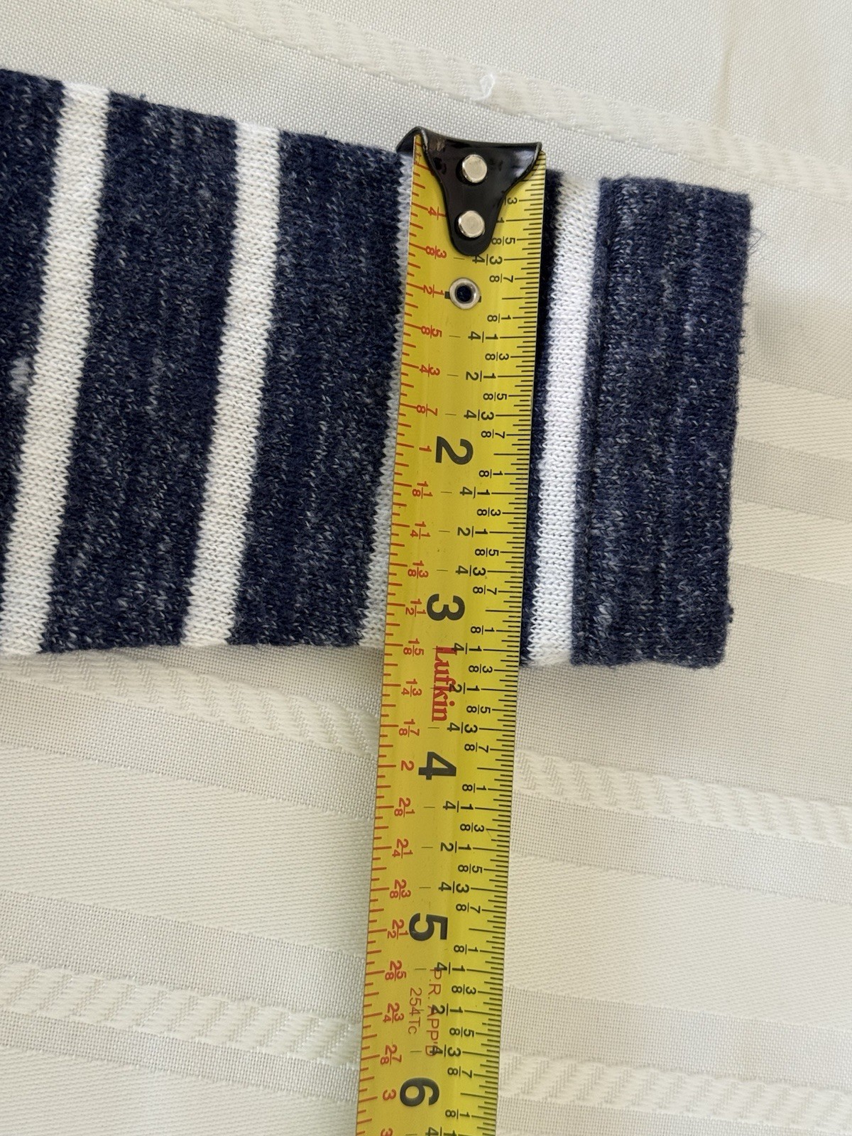Old Navy, Navy Blue & White Striped Open Front Cardigan, Size L