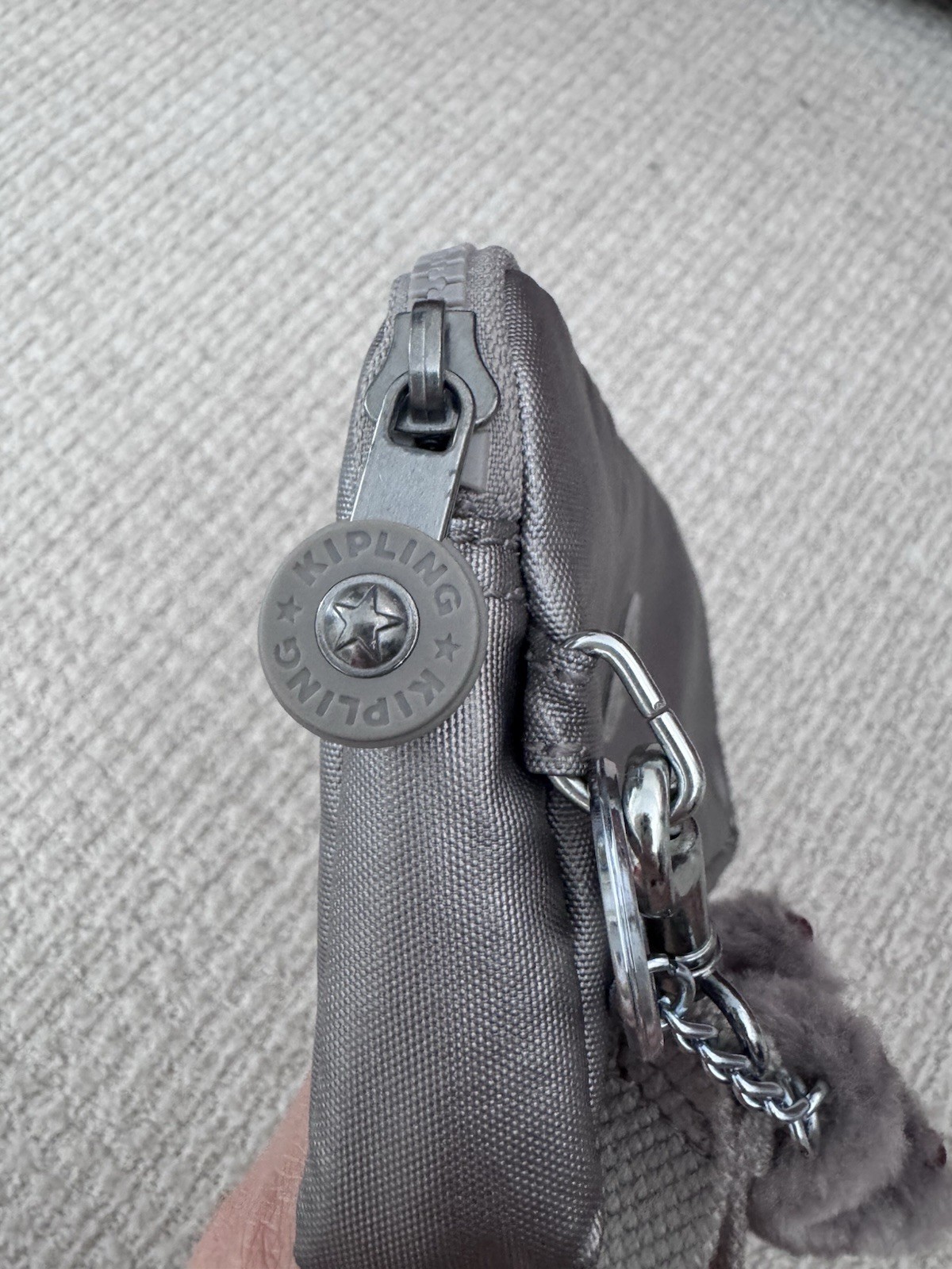 Kipling Silver Metallic Wristlet Wallet