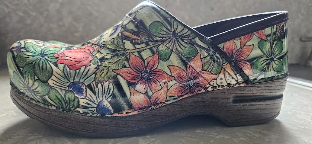 DANSKO Lily Floral Clogs Size 38