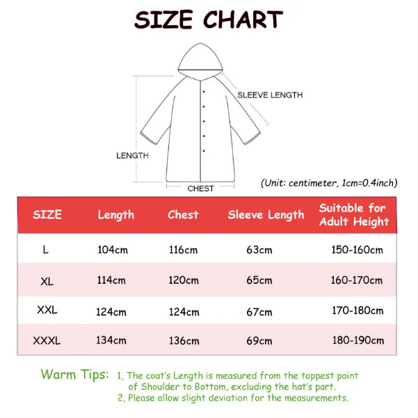 Men Black Waterproof Long Raincoat Hooded Trench Jacket Outdoor Hiking Rain Coat