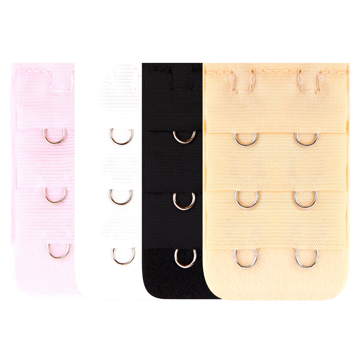 3 Pack Soft Women Back Bra Extender Bra Extension Strap 2 / 3 / 4 Hooks USA
