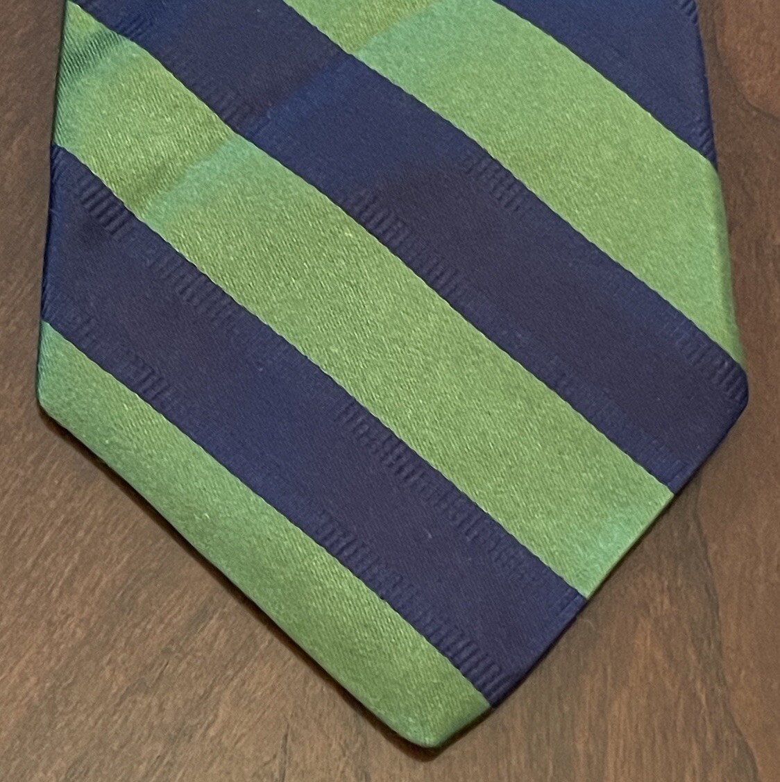 Tommy Hilfiger Blue Green 100% Imported Silk Men’s Neck Tie Made In USA