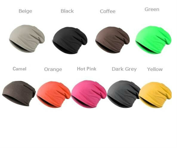 Beanie Thin Plain Knit Hat Baggy Cap Cuff Slouchy Skull Hats Ski Men Women