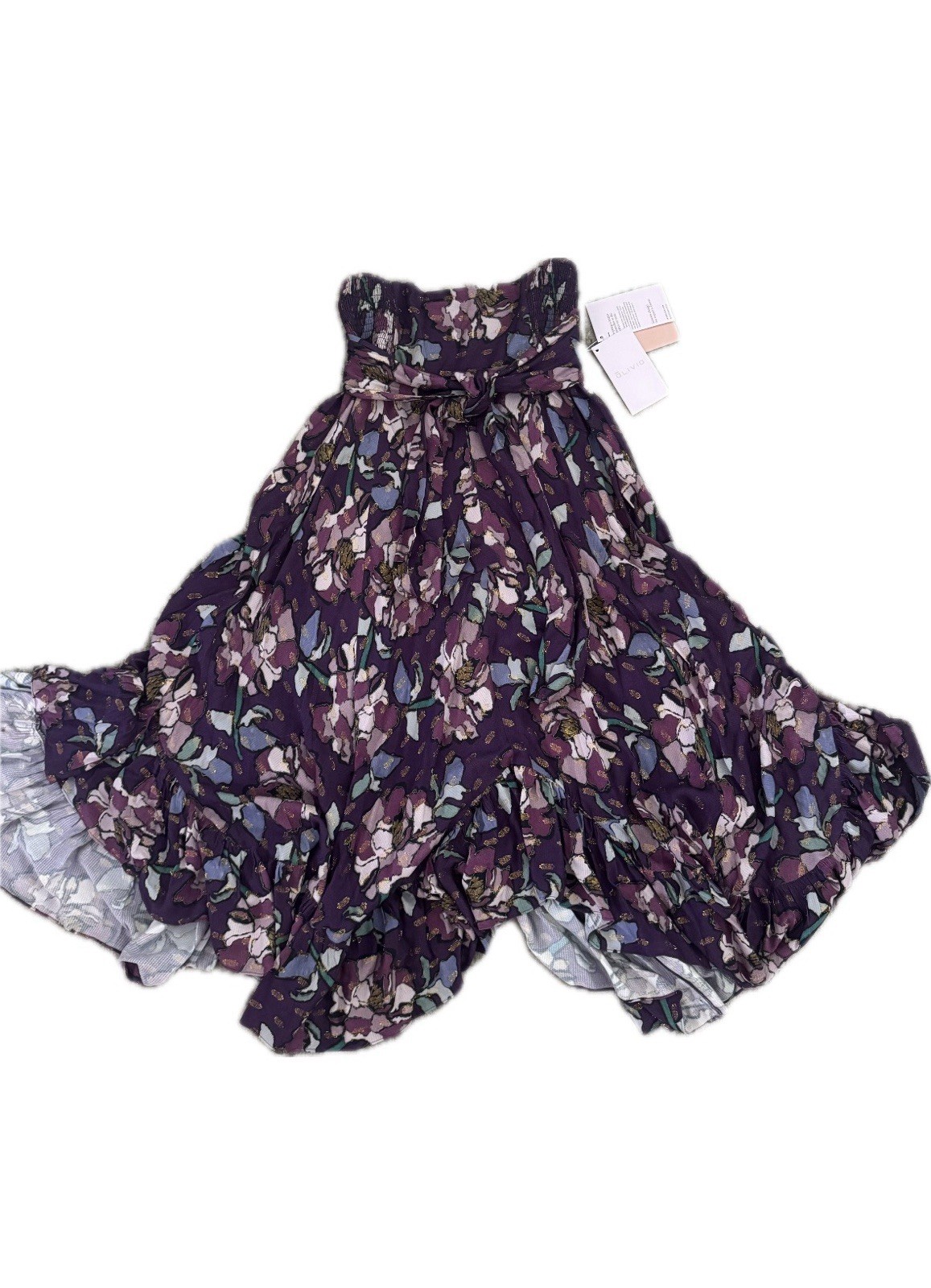 Alivia The Dalia Skirt Dress in cranberry stained glass floral size Medium