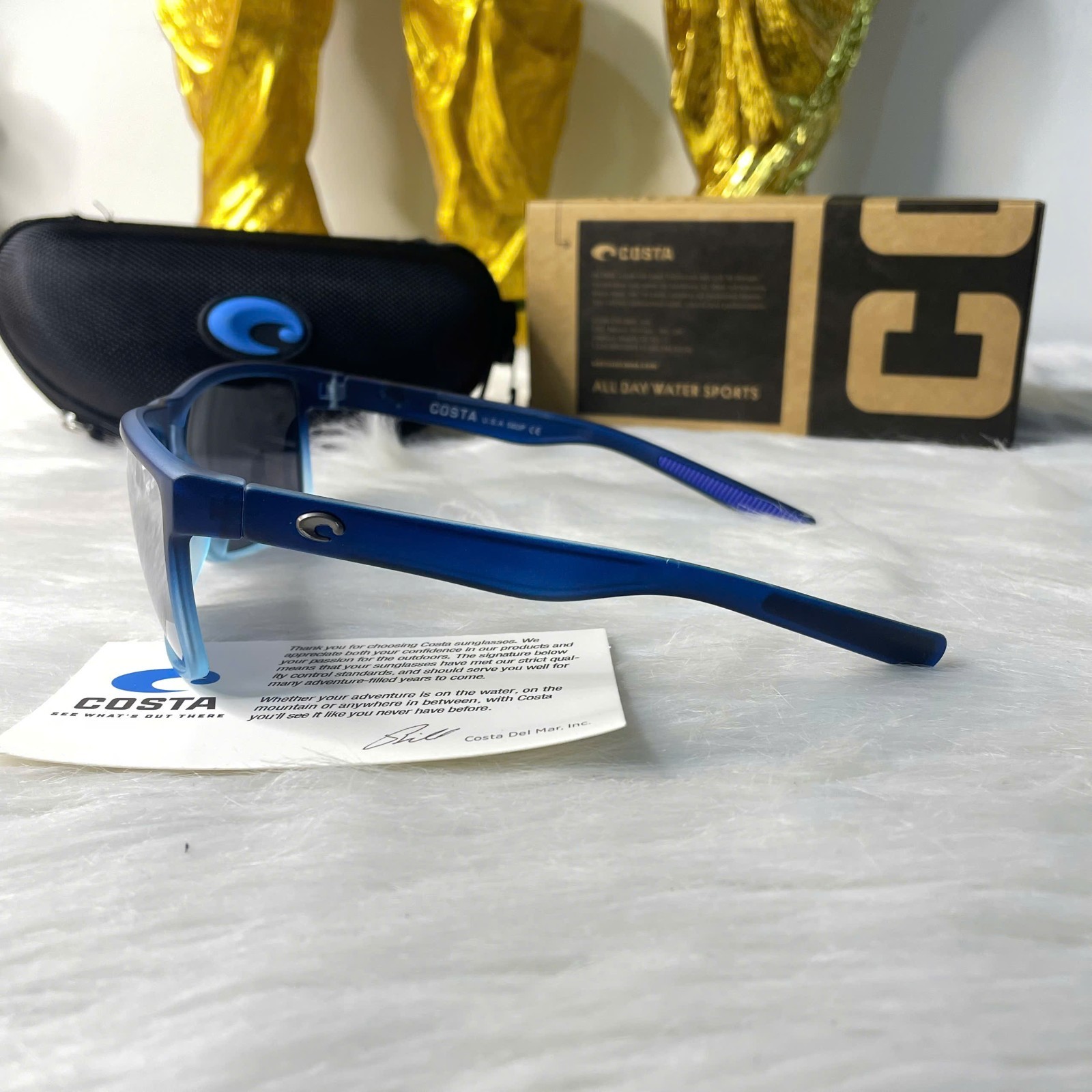 NEW Costa Del Mar Rincon Sunglasses Blue Fade Silver Mirror 580P Polarized Trend