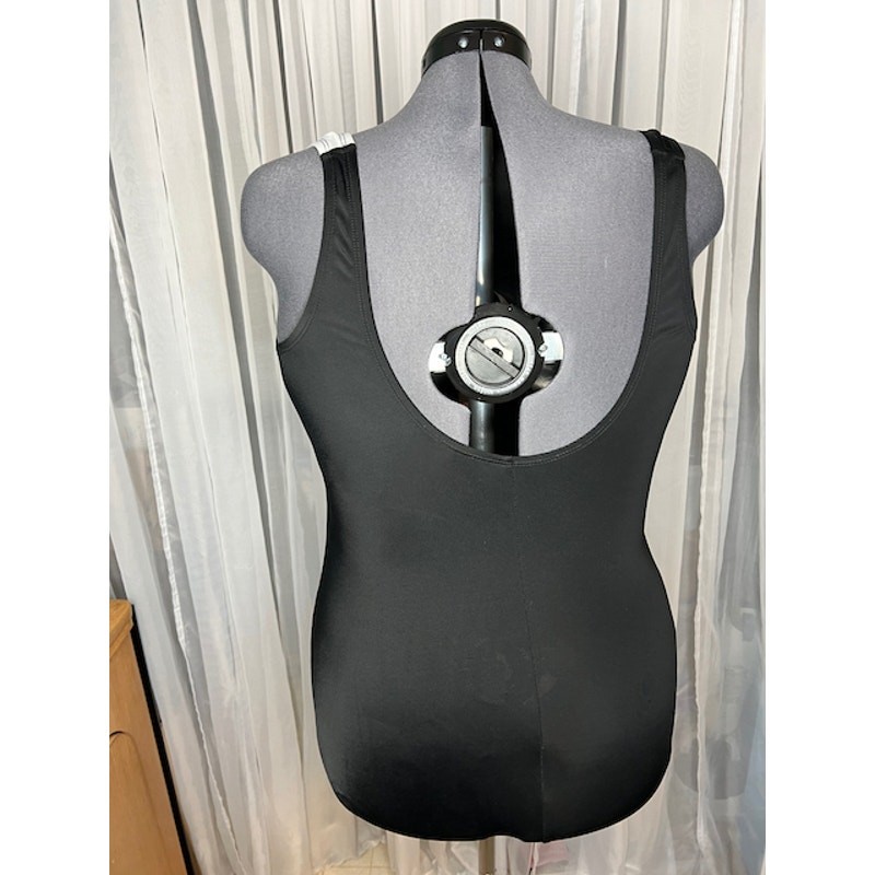 one piece swimsuit Vintage 1980s color blocked pink white black