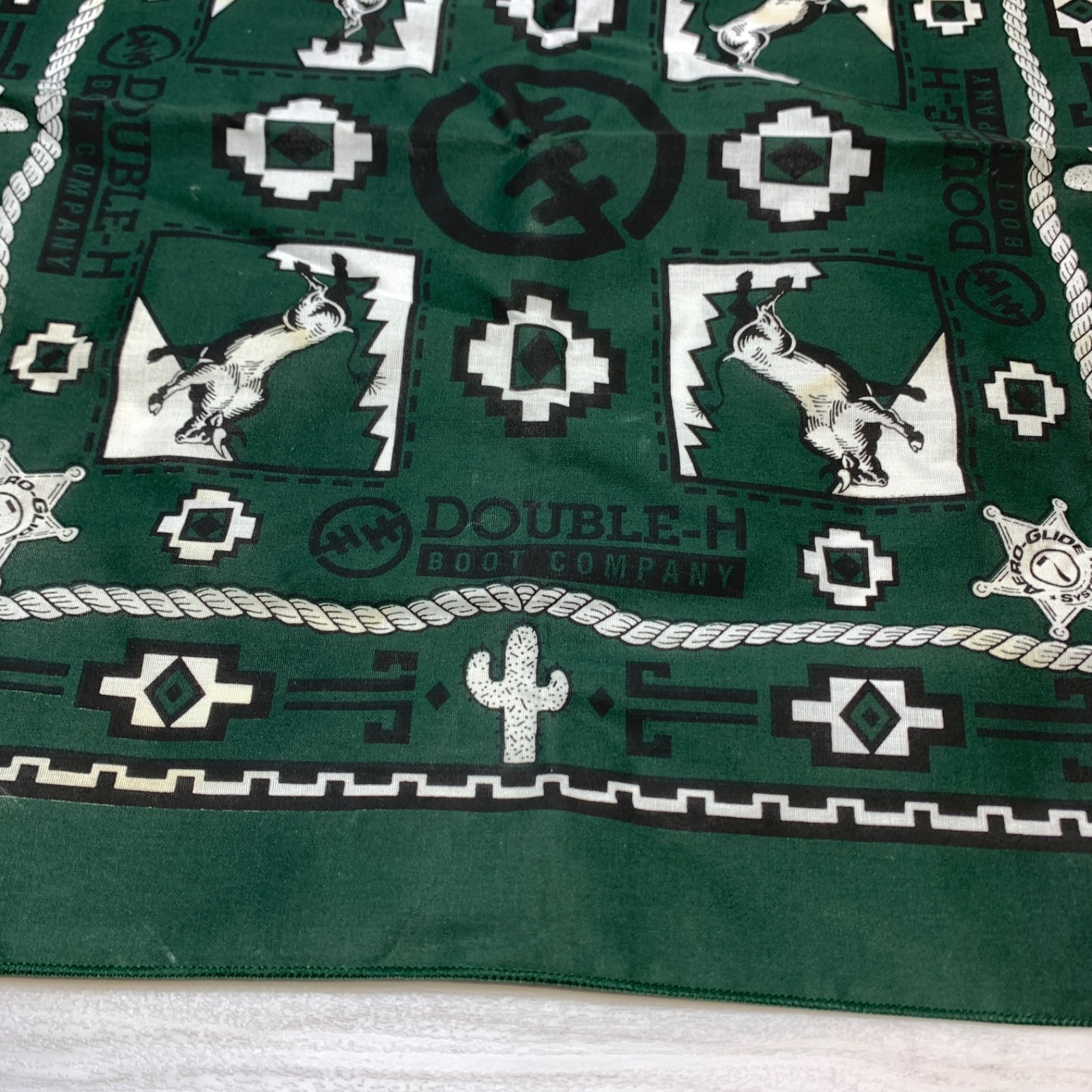 Double-H Boot Company Aero-Glide Systems Bandana Scarf 20” Square Western Bull
