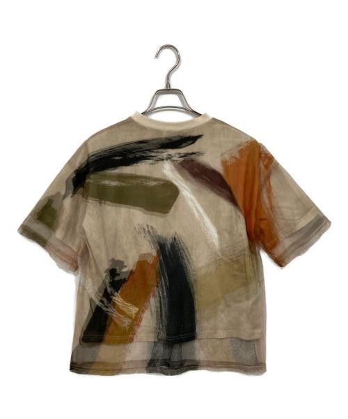 Ameri Louise Art Tee Brown Cotton & Polyester Ladies Short Sleeve T-Shirt
