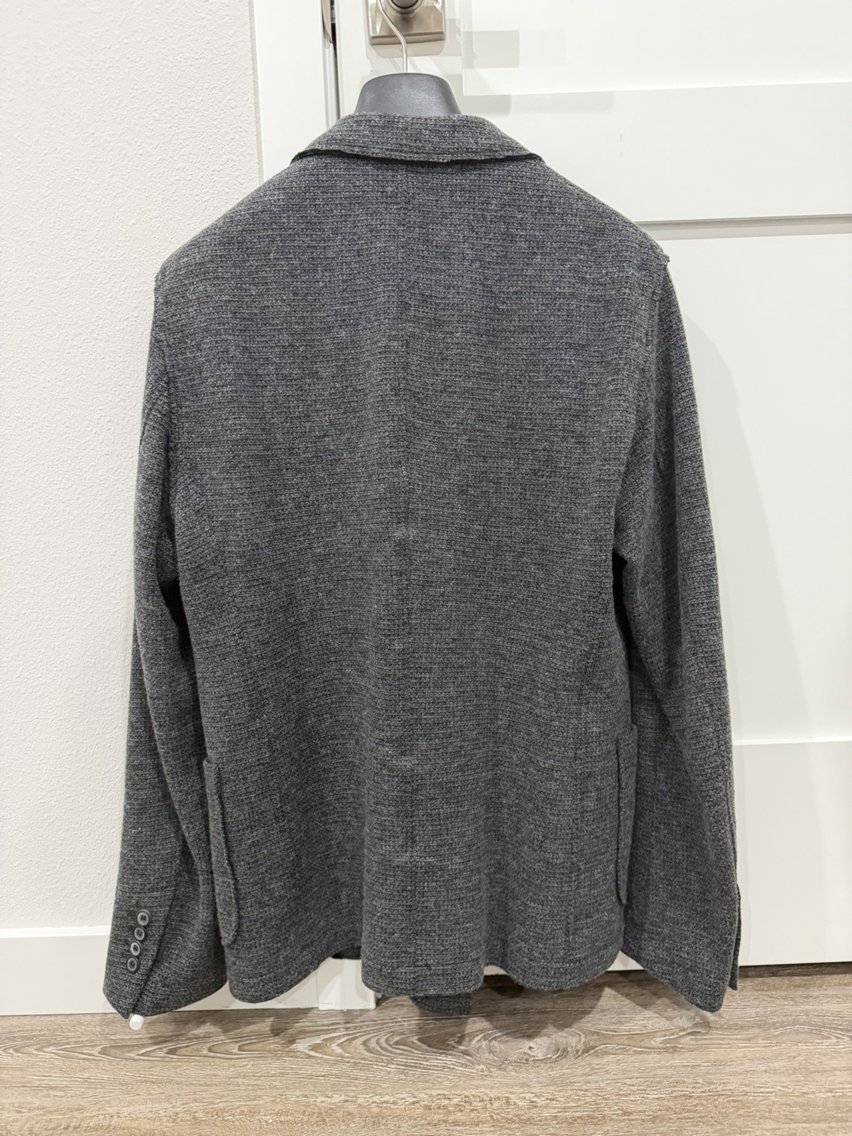 Lanvin Men’s Deconstructed Double-Breasted Blazer Jacket In Grey Size 48R $1595