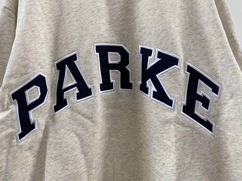 PARKE New Embroidered Mock Neck Stand Collar Loose Women’s Sweatshirt