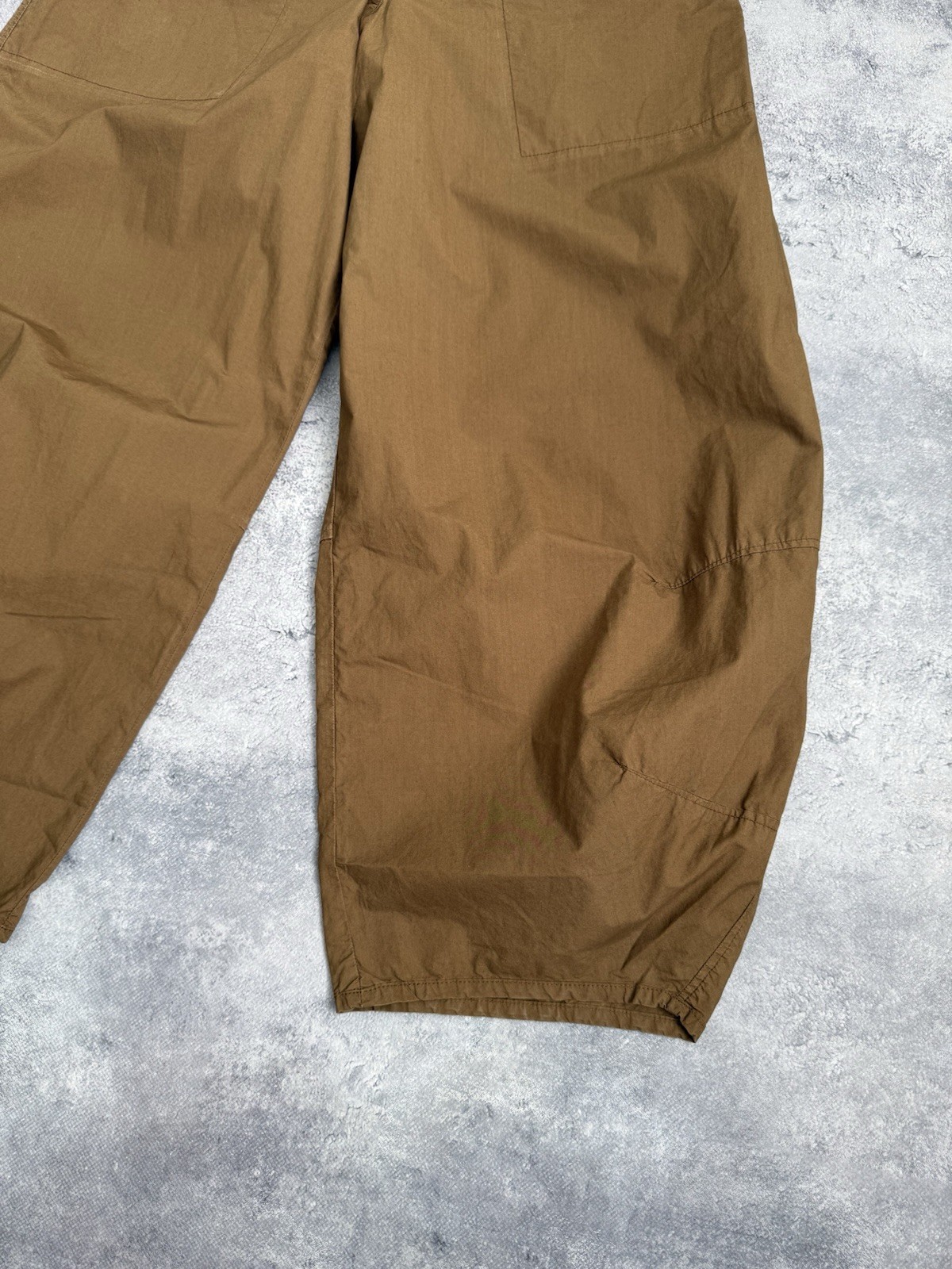 OSKA Trousers Baggy Pants Brown Size 2 Wide Barrel Balloon Women Parachute Japan