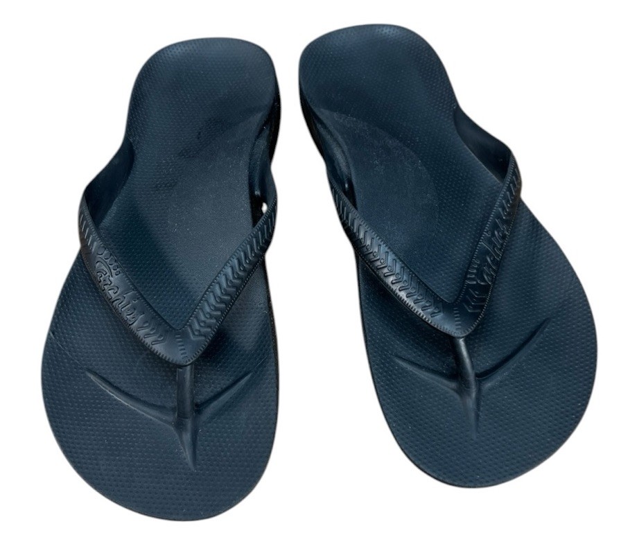 Archies Arch Support Sandals Flip Flops Black Mens US 10 Women’s US 11 Beach