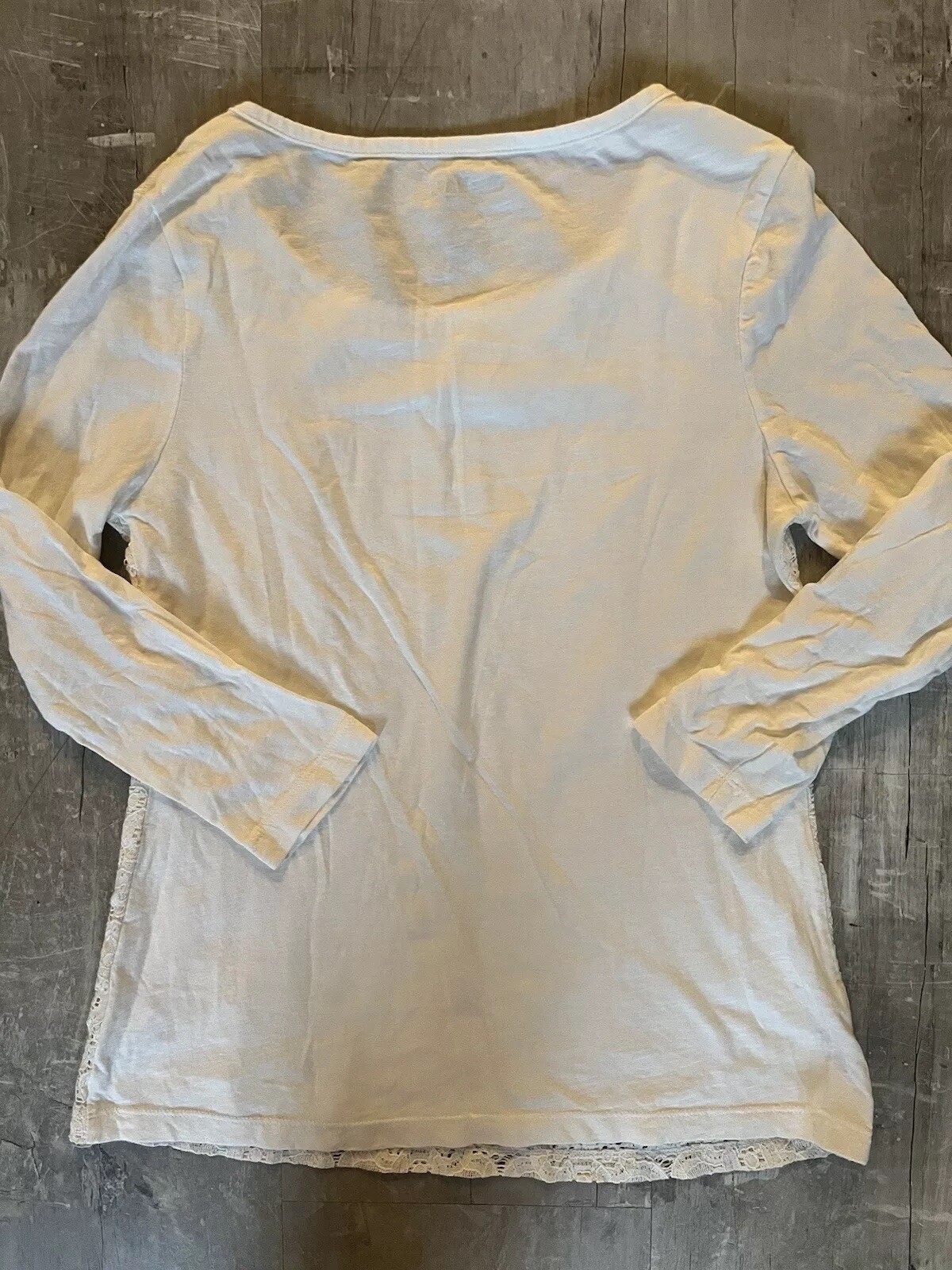 “Old Navy” Women’s Blouse, Size Small, With Lace Over Lay Ivory