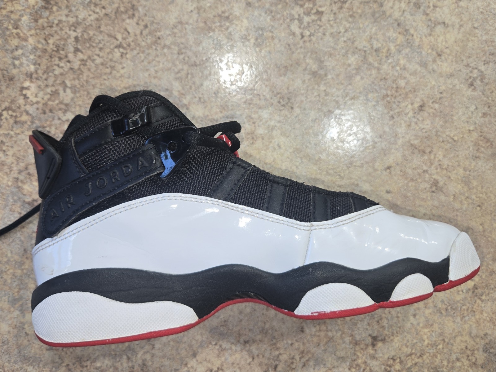Jordan 6 Rings He Got Game Youth Sz 4.5Y Black White Gym Red Sneakers Very Good