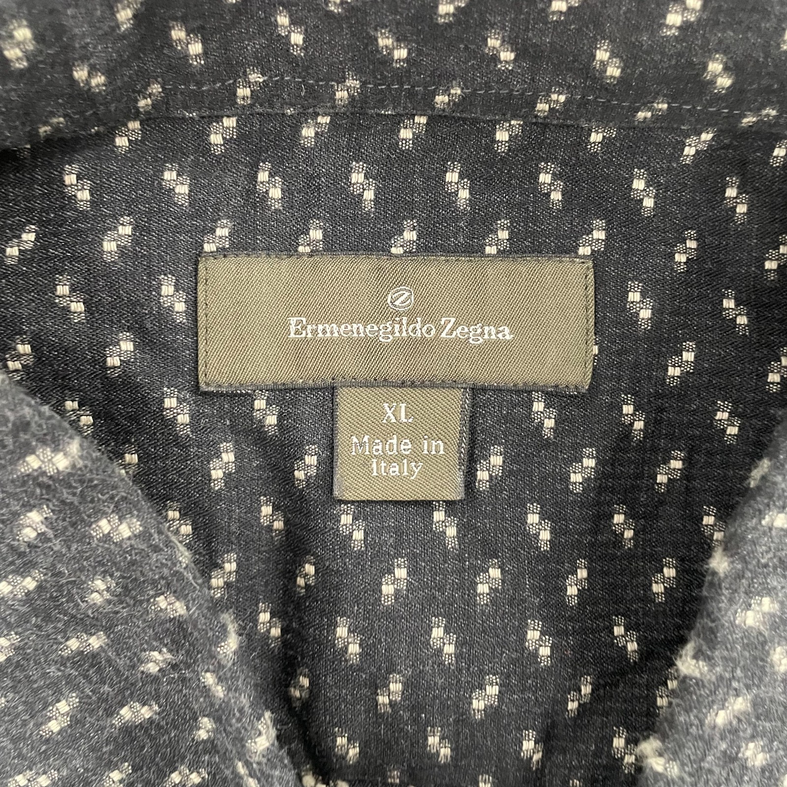 Ermenegildo Zegna Shirt Adult XL Black Button Up Premium Fabric Luxury Relaxed