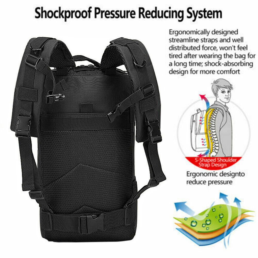 30L-70L Large Military Tactical Backpack For Men Molle Daypack 3 Day Bug Out Bag