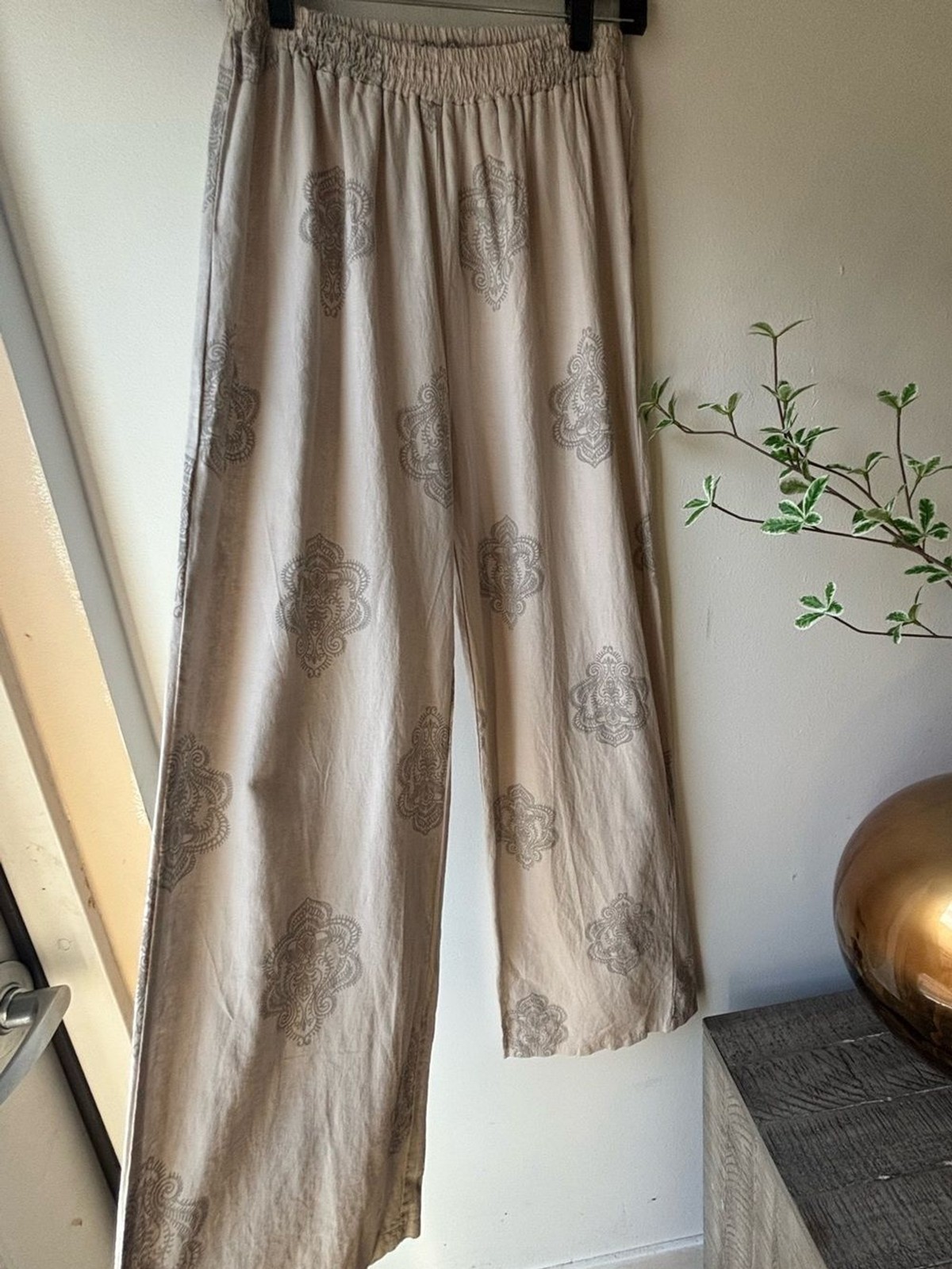 NWOT Made in Italy Linen Blend Wide Leg Pants Small