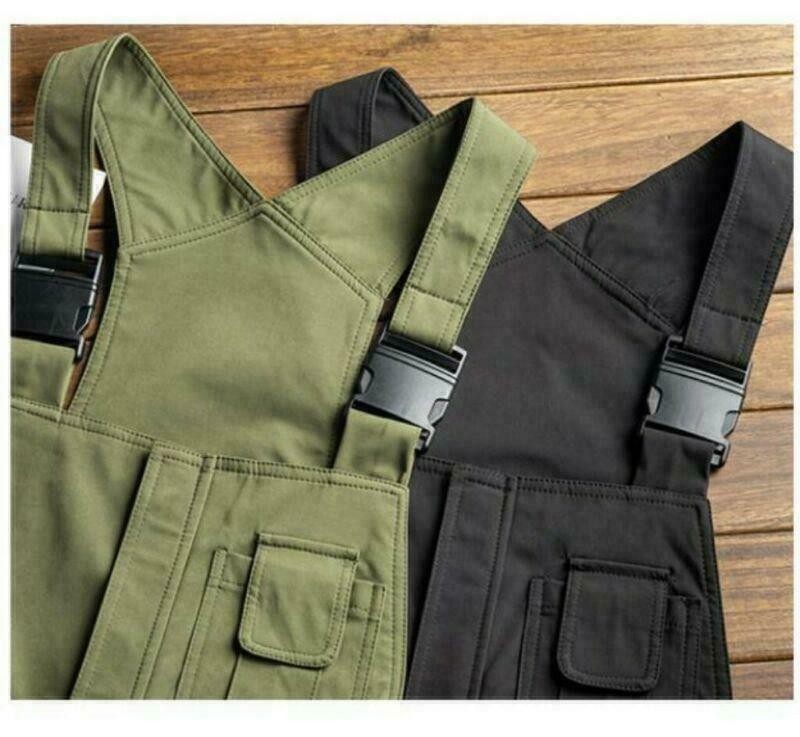 Mens Overalls Harem Pants Suspender Casual Formal Work Slim Fit Jumpsuit Outdoor
