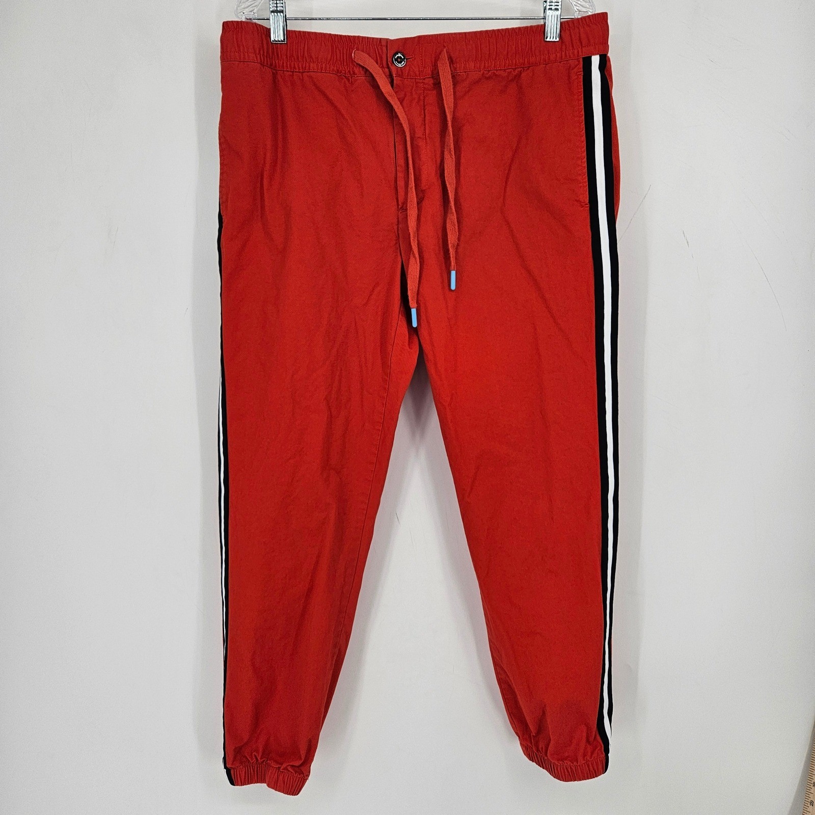 Psycho Bunny Track Pants Mens 36 Oxwick Joggers Salsa Red Casual Activewear