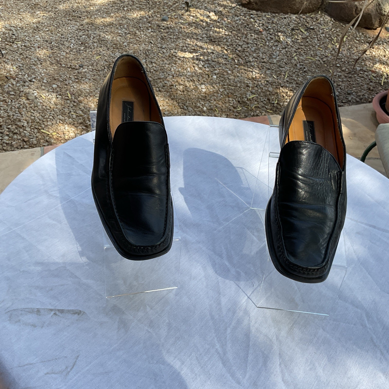 Johnston and Murphy Mens Shoes Size 10M Made In Italy Condition Used