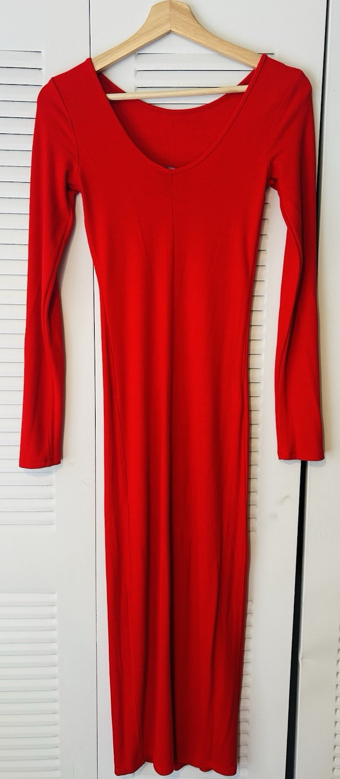Forever 21 Women’s Long Sleeve Red Dress Size M