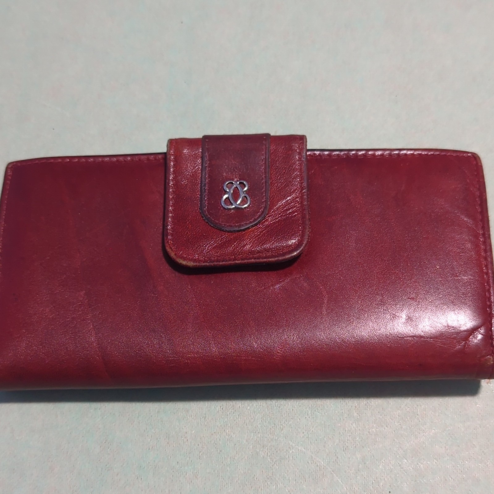 Di Lido Burgundy Women’s Clutch Wallet Folding Coin Compartment