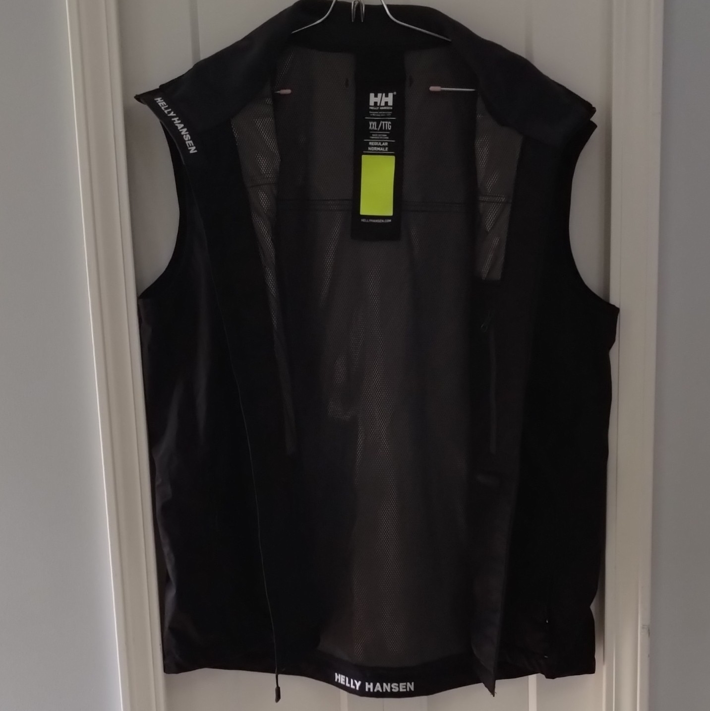Helly Hansen Men’s Black Full Zip Vest w/ Zipped Pockets Stand-Up Collar XXL