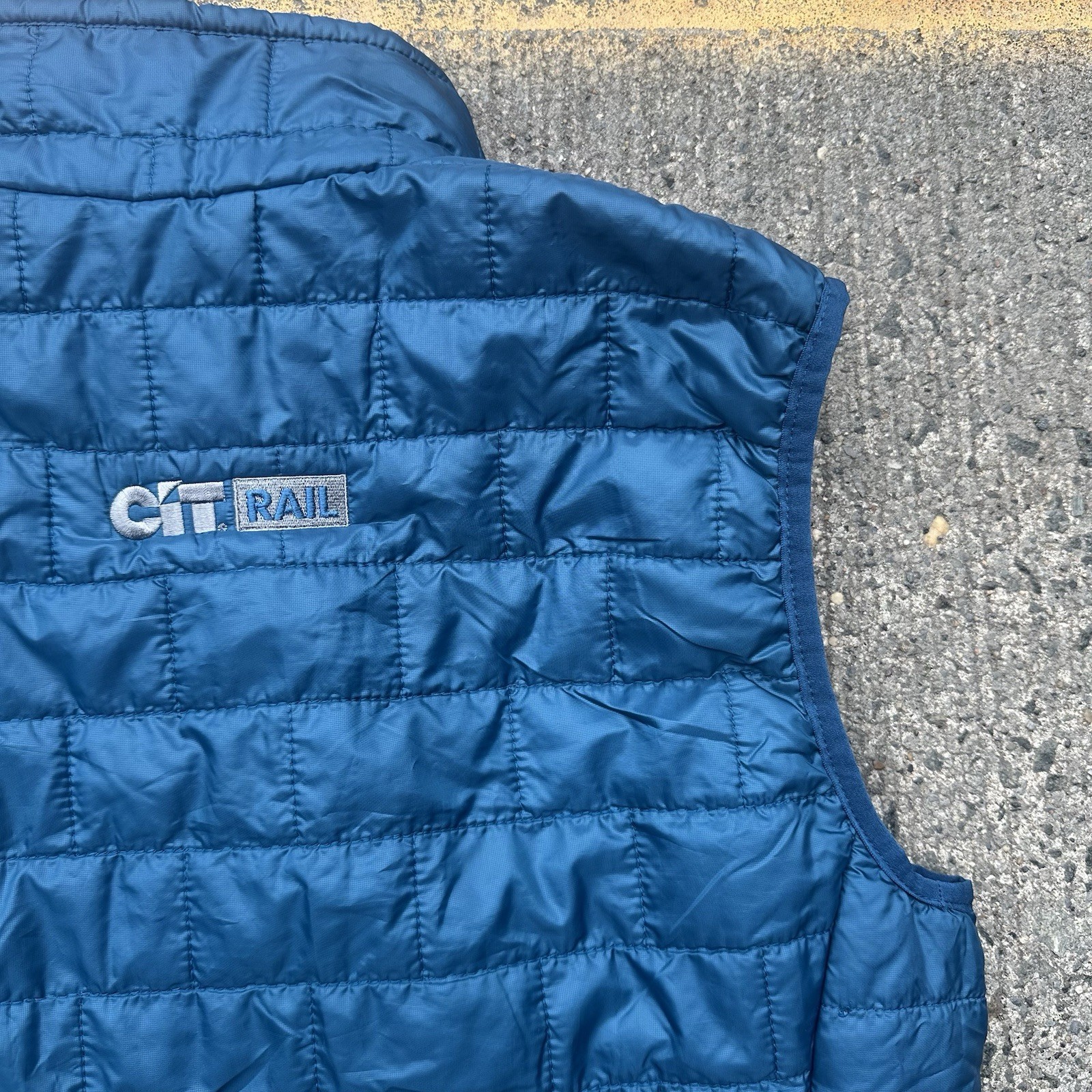 Patagonia Nano Puffer Vest Mens Sz L Blue Quilted Full Zip Outdoor Hiking