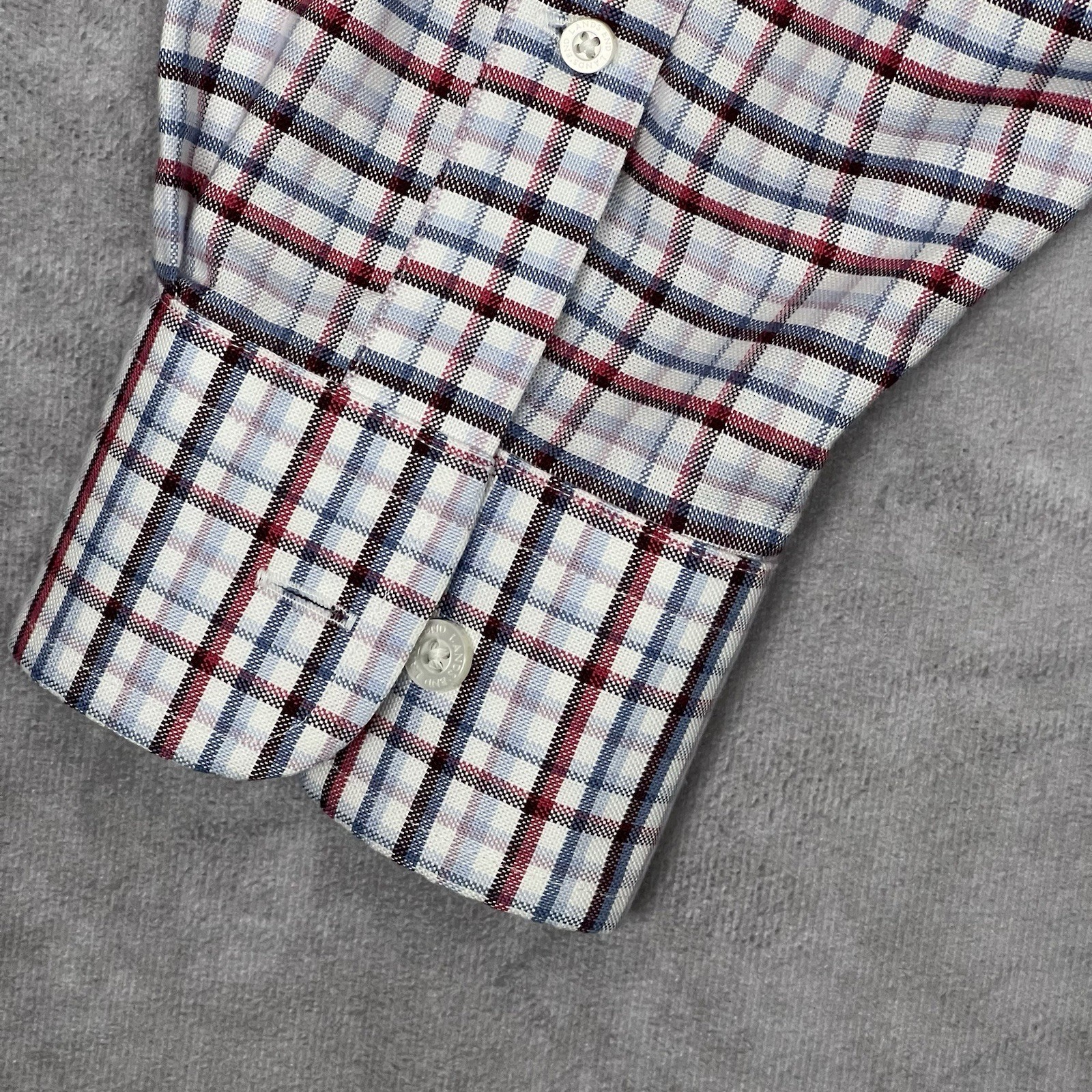 Lands’ End Men’s Shirt XXL Plaid 100% Supima Cotton No-Iron L/S Button Up Casual
