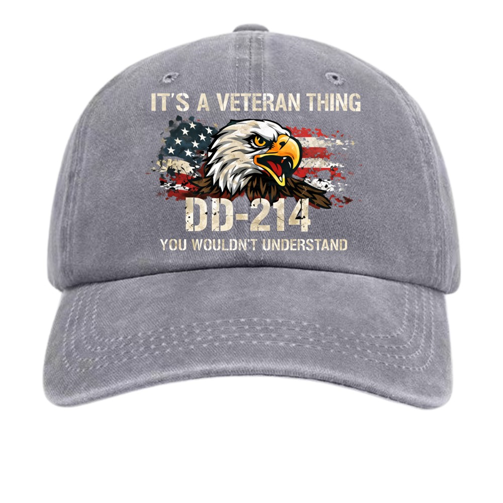 Unisex It’s A Veteran Thing DD-214 Graphic Dad Hat|Military Reunion & Casual Cap