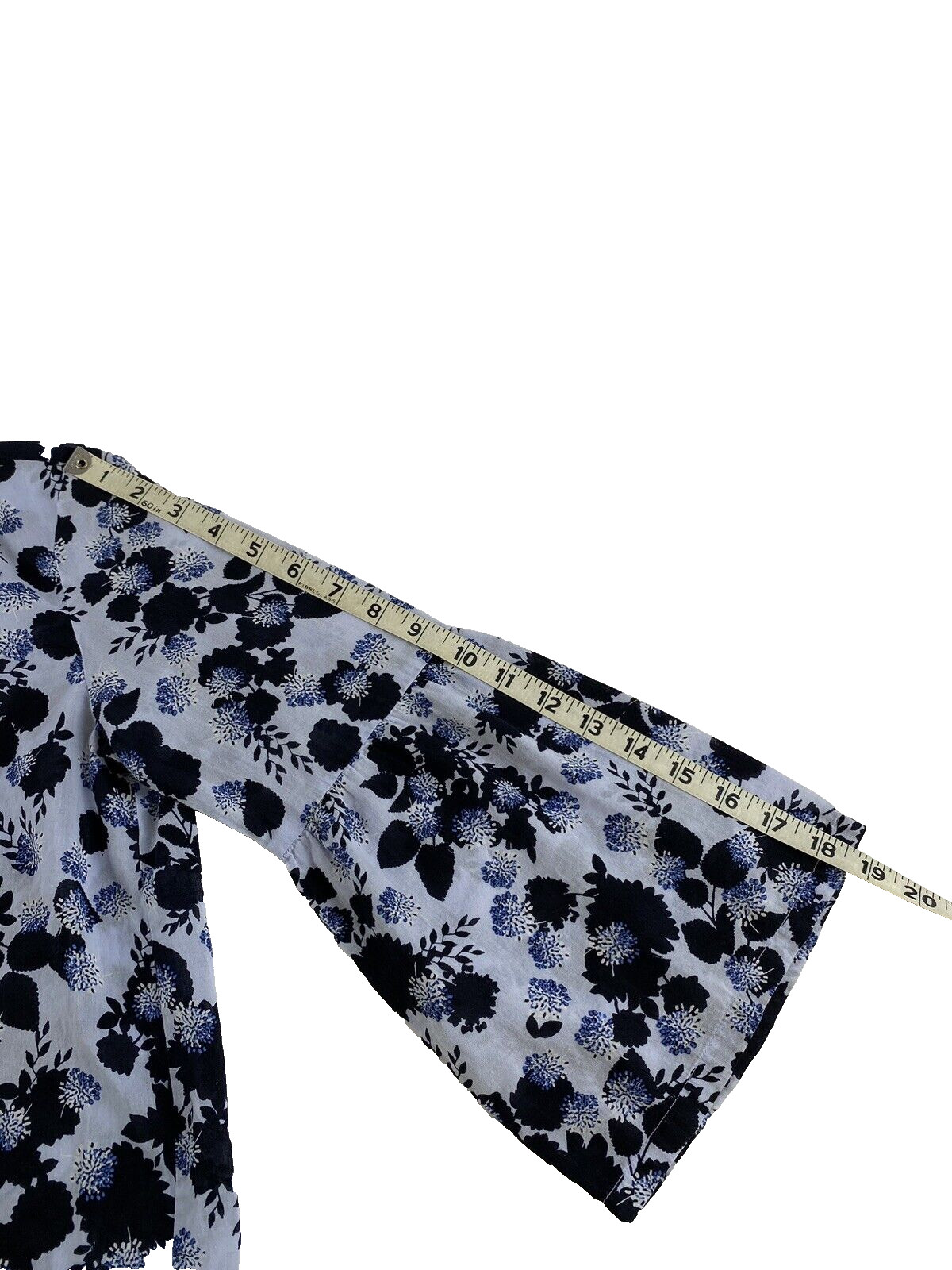 Loft blouse light blue with flowers design size XS