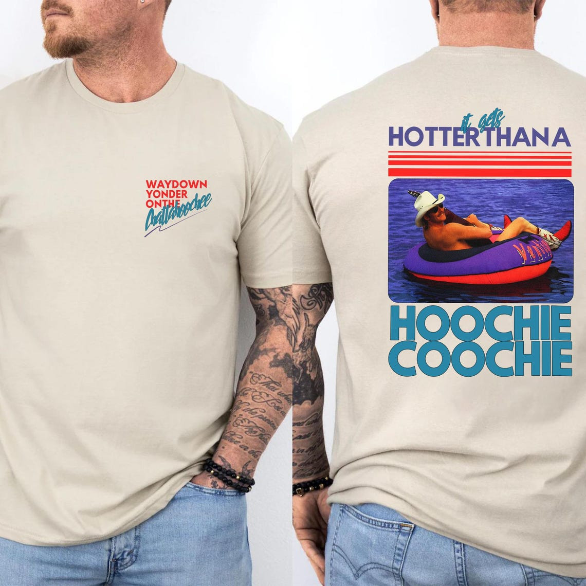Hotter Than a Hoochie Coochie Funny Summer Country Music T-Shirt