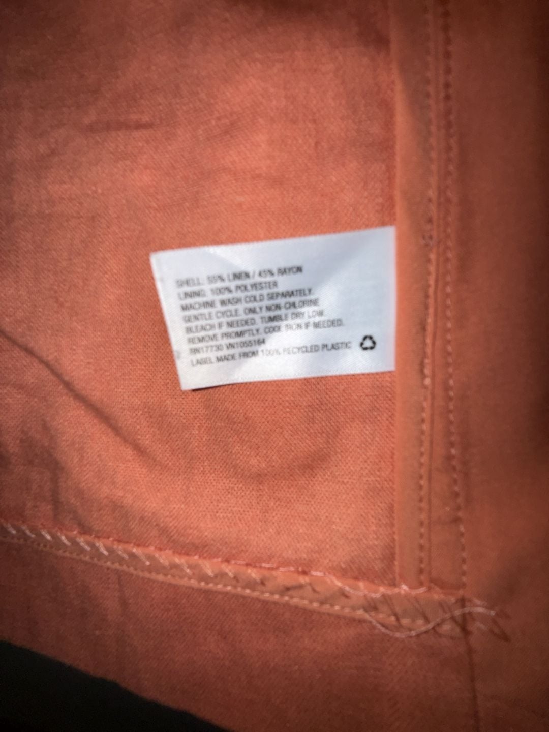 A New Day Linen Blend One Button Blazer in Coral