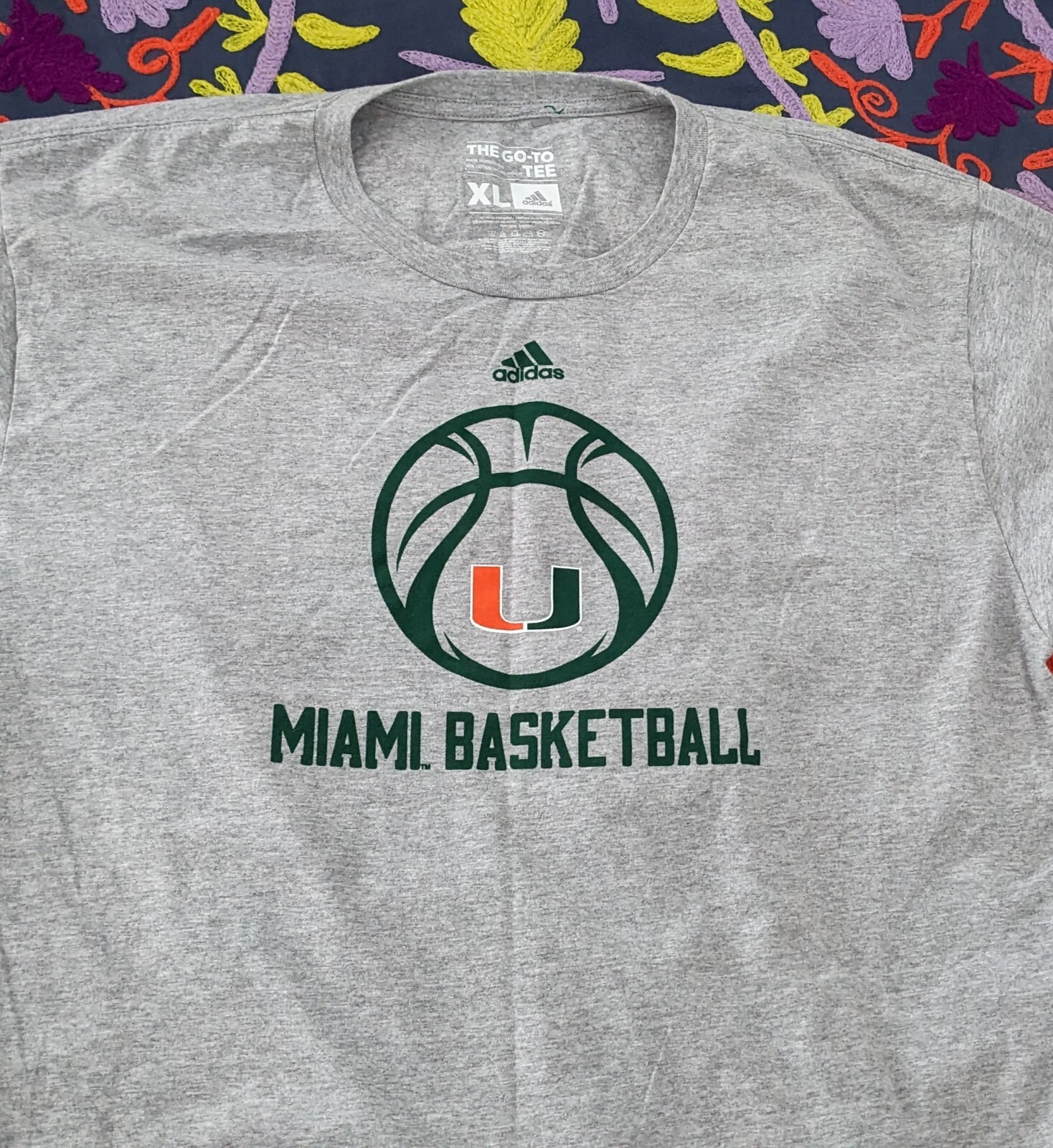 Adidas UM University of Miami Athletics go to tee basketball