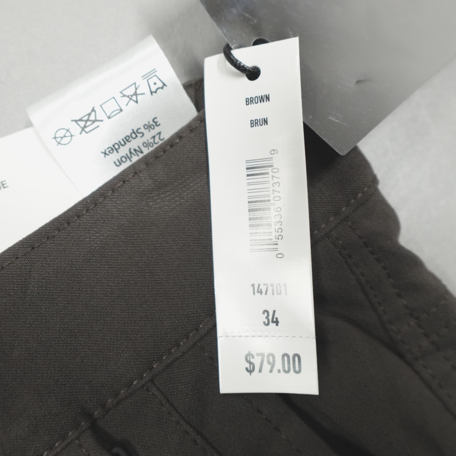 Projek Raw Bungee flex Cargo Pants Men Size 34 Classic Slim Fit 147101 Brown