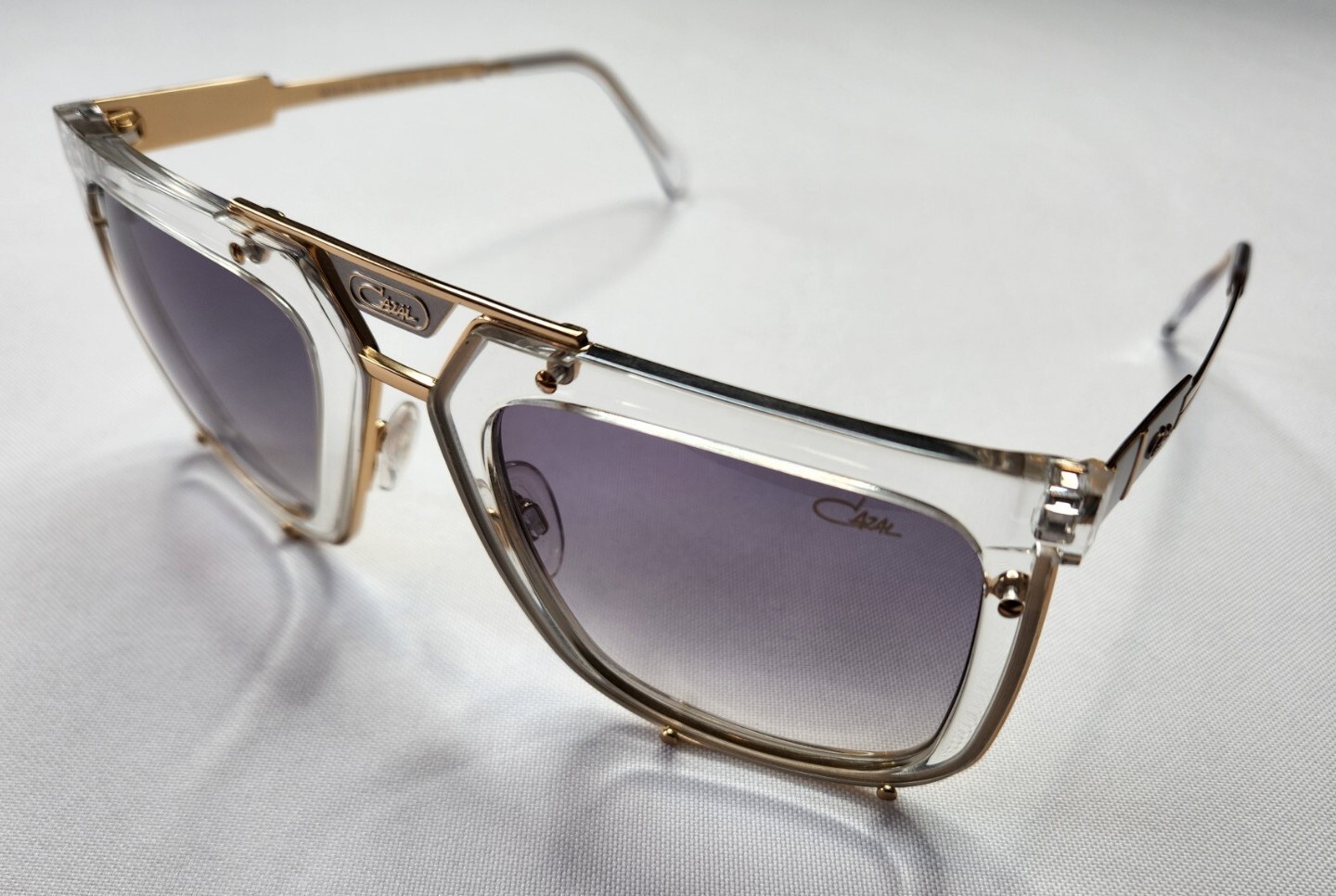 CAZAL LEGENDS MOD. 648 COL. 003 CRYSTAL GOLD PLATED SUNGLASSES MADE IN GERMANY