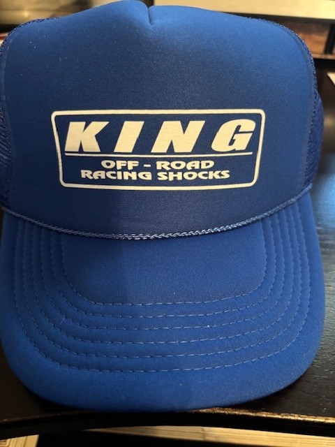 King Off Road Racing Shocks Logo Trucker Hat Blue