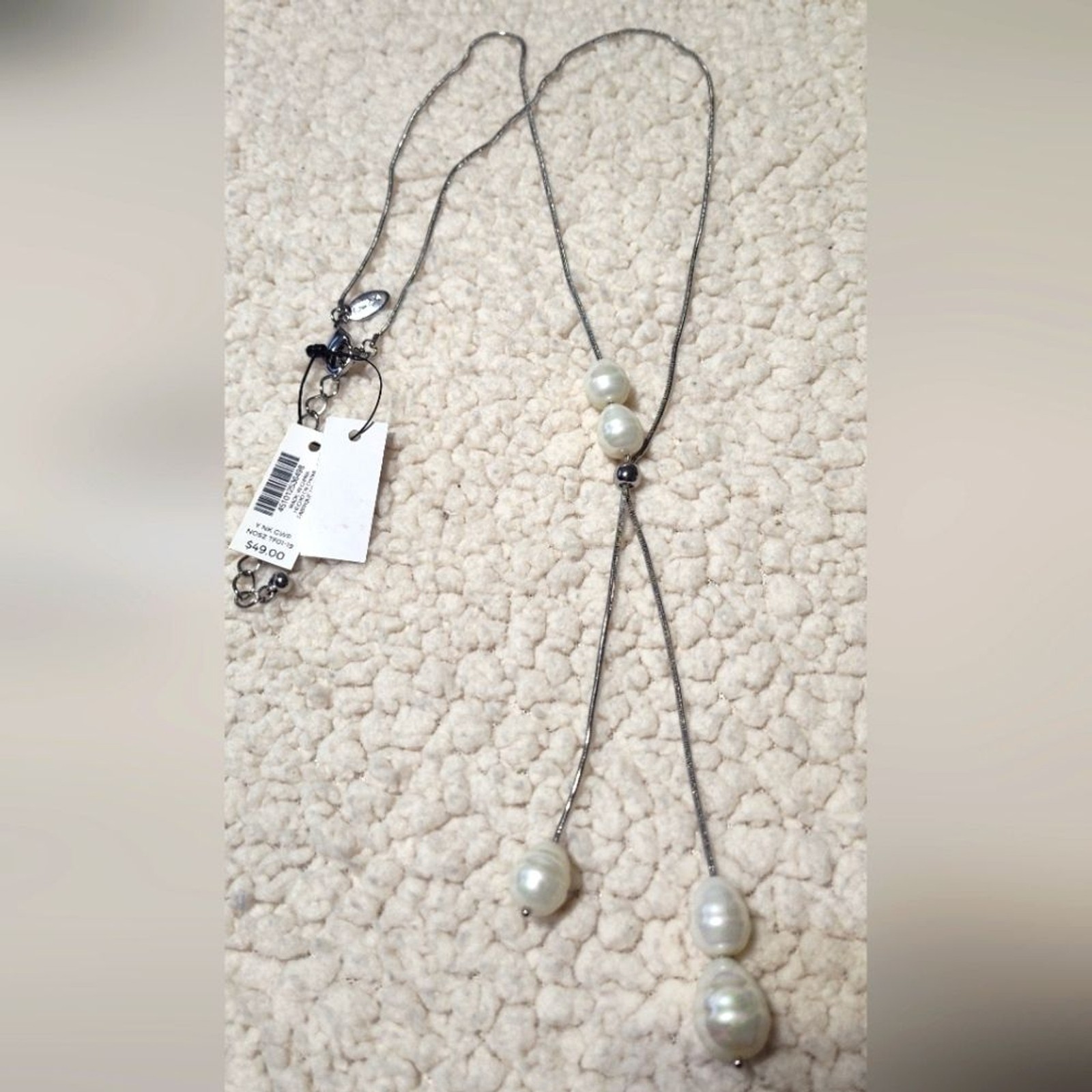 Chico’s LONG Necklace silver plated