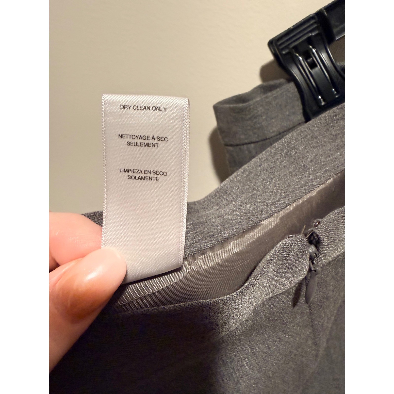 Michael Kors Gray Lined Straight Midi Skirt Size 8
