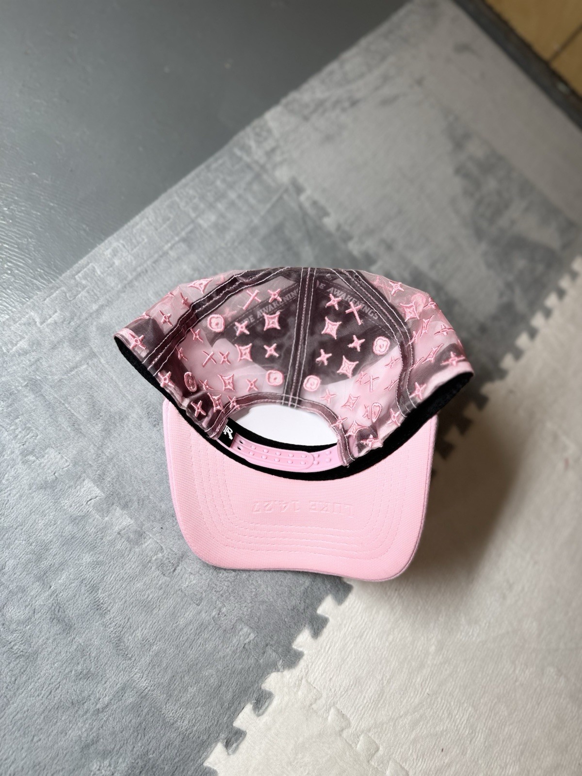 Women’s LA Embroidered Logo Baseball Cap Hat Pink White Brown Adjustable