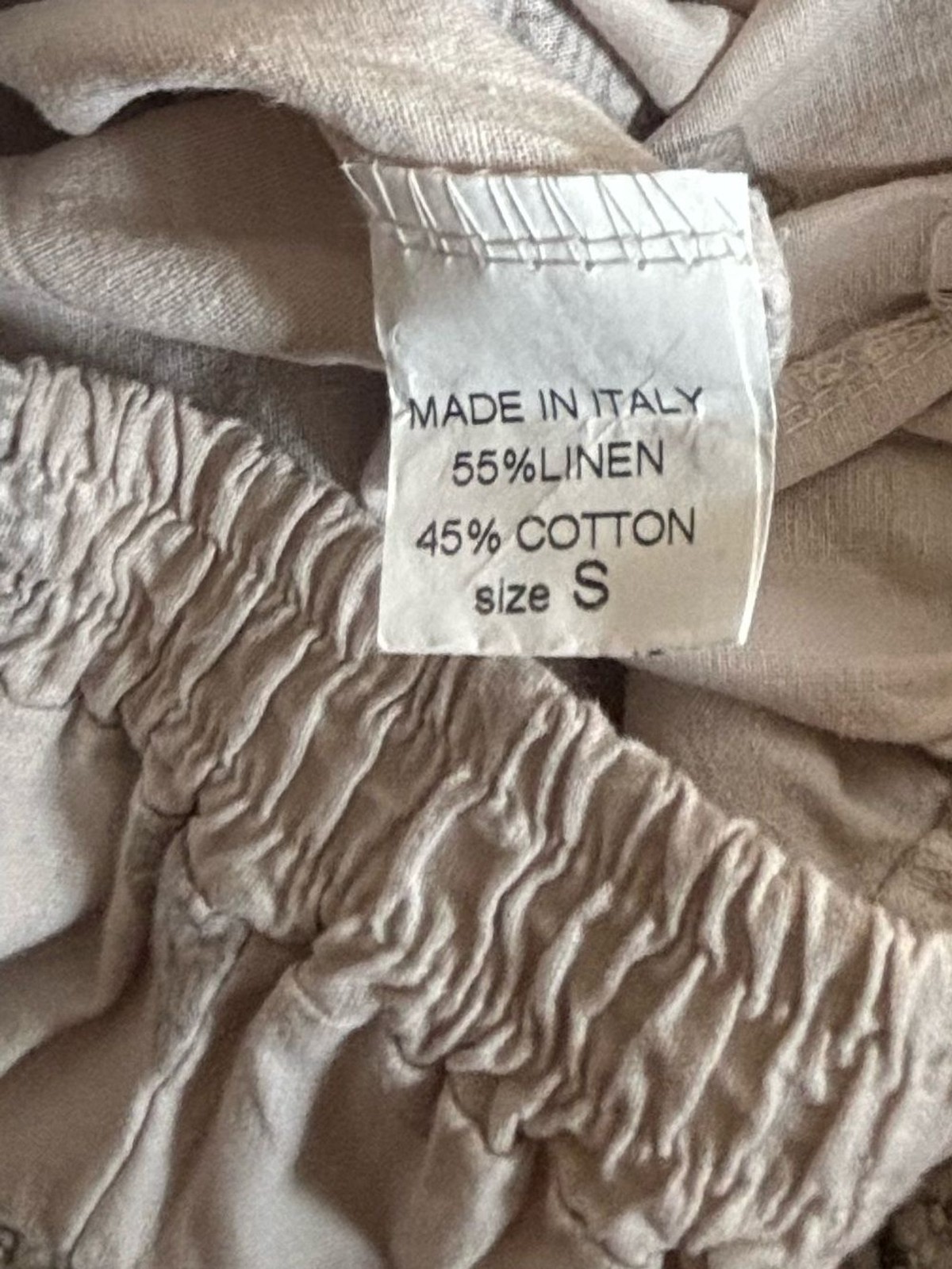 NWOT Made in Italy Linen Blend Wide Leg Pants Small