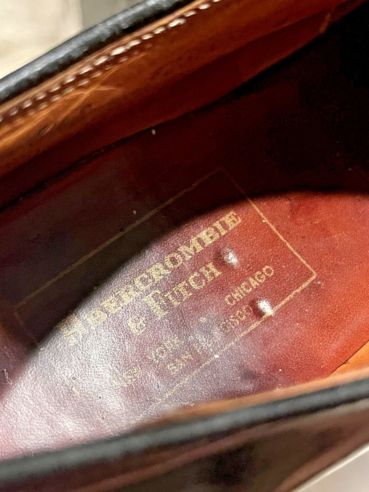 Rare Alden x Abercrombie & Fitch 1960’s Color 8 Shell Cordovan PTB 8.5 E V-Cleat
